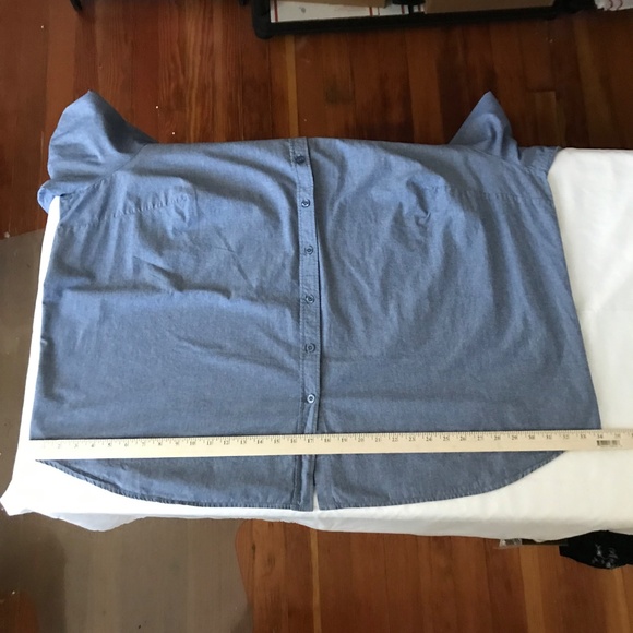 WOMAN WITHIN Cotton Denim Button Down Shirt Long Sleeve Women’s Plus Size 4X - Picture 9 of 14